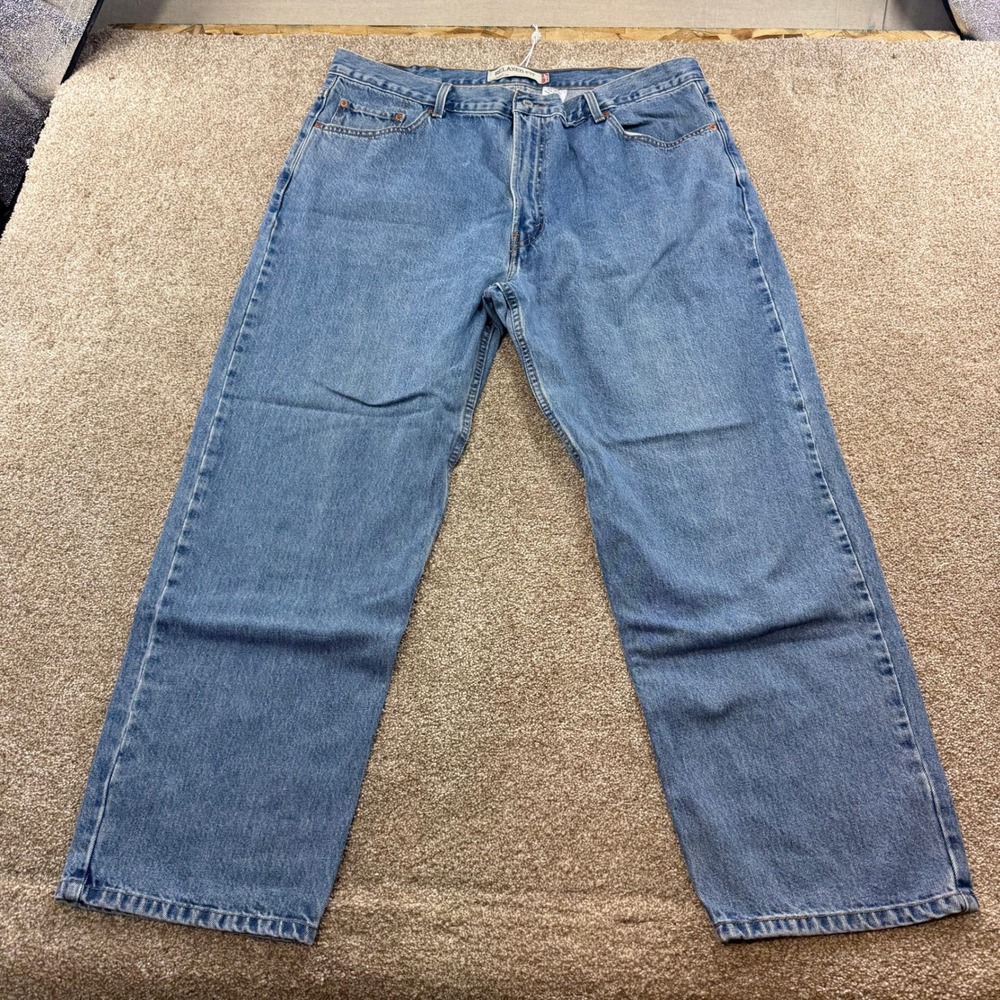 Levis 550 Mens 42x30 Relaxed Fit Jeans Blue Denim Straight Leg Medium Wash Y2K